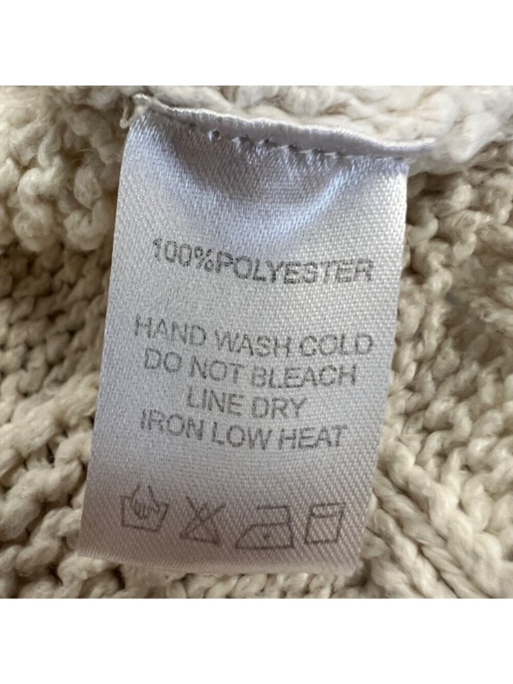ee:some Womens Knit Pullover Sweater Mock Neck Cream Size Medium - Picture 9 of 9